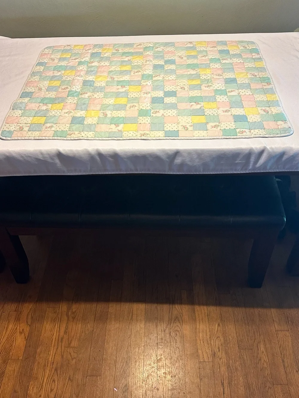 Pastel Patchwork Baby Quilt - Multi Pastel Color crib blanket